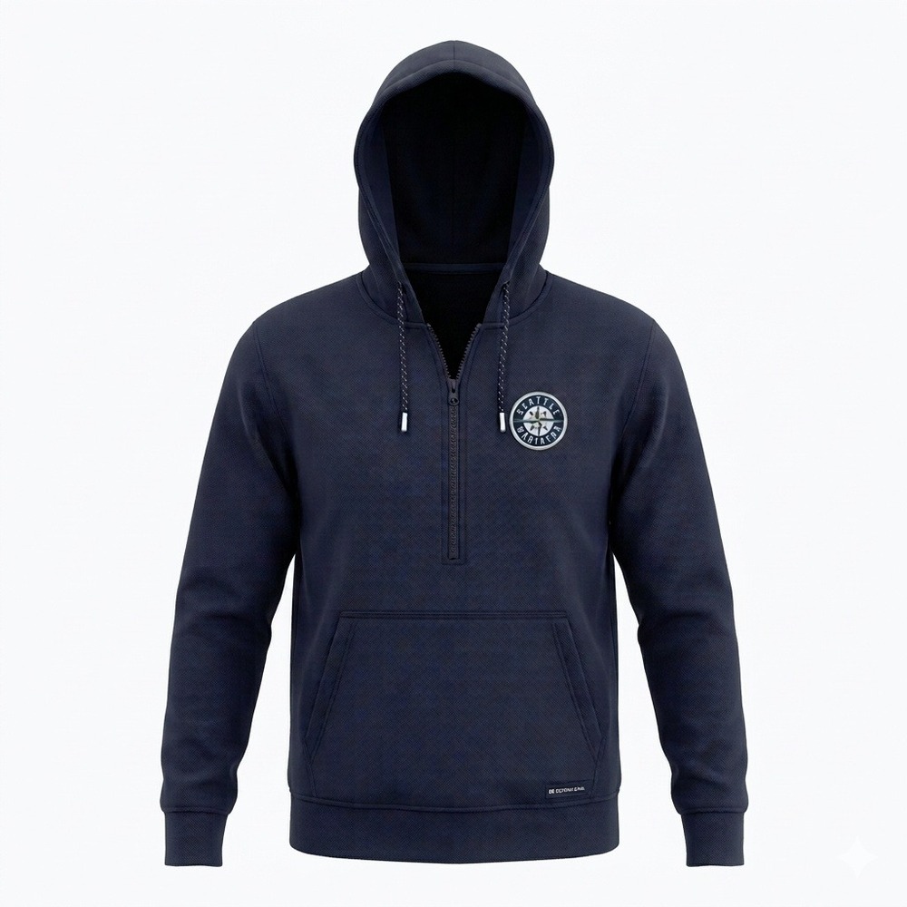 Seattle Mariners Cutter & Buck Roam Eco Pullover Mens Large Navy MCK01279 *NEW*